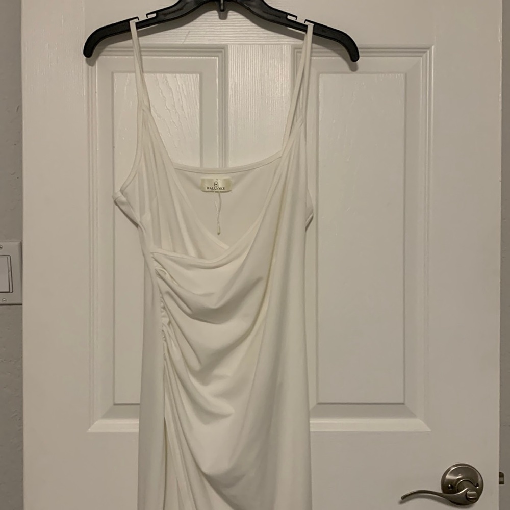 Pretty white wrap dress .